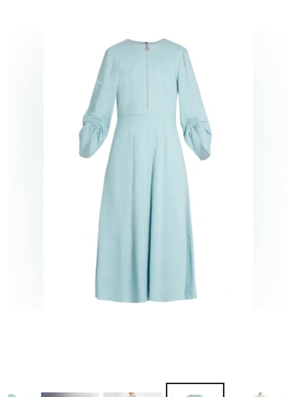 Tibi Marta Smocked Blue Linen Dress - Picture 5 of 15